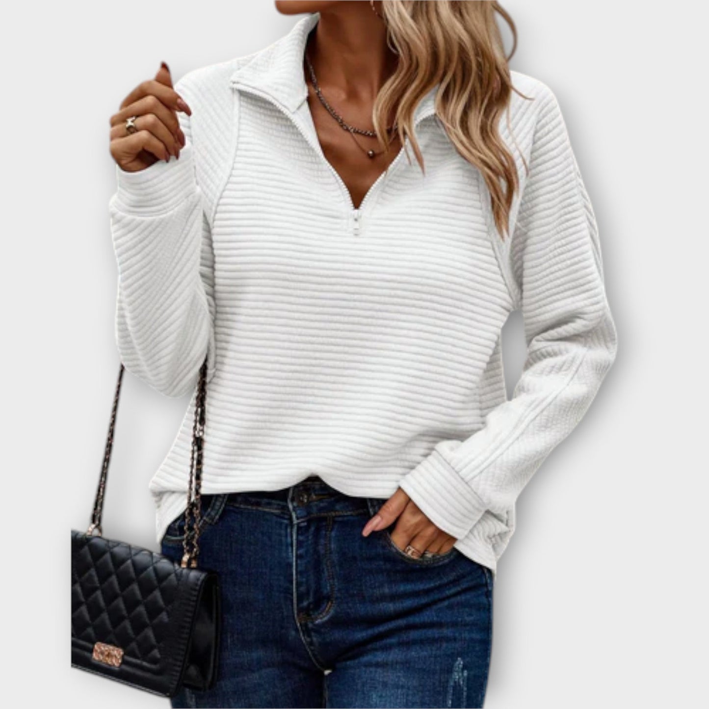 Alva™ | Elegant tröja med dragkedja
