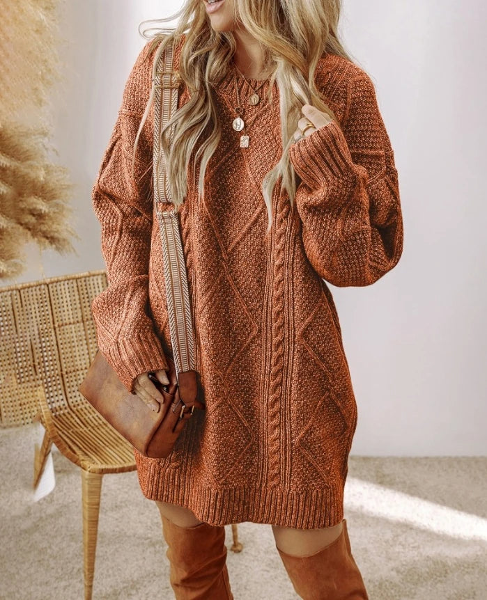 Alina™ | Stickad Oversize Klänning