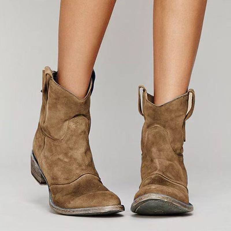 Raffaella™ | Tidlösa Westernboots i Mocka
