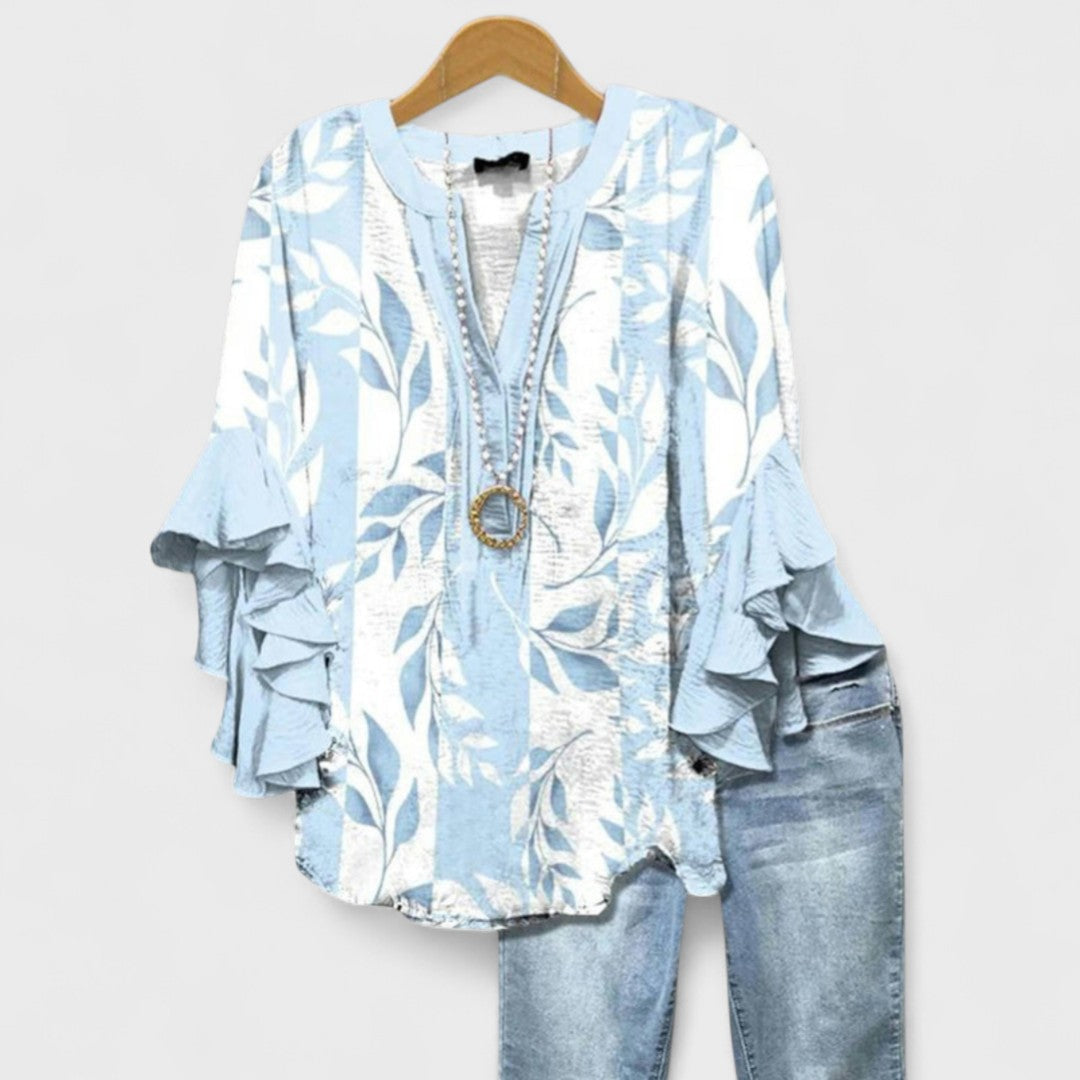 Lina™ | Lätt Dagblus med Blommig Elegans