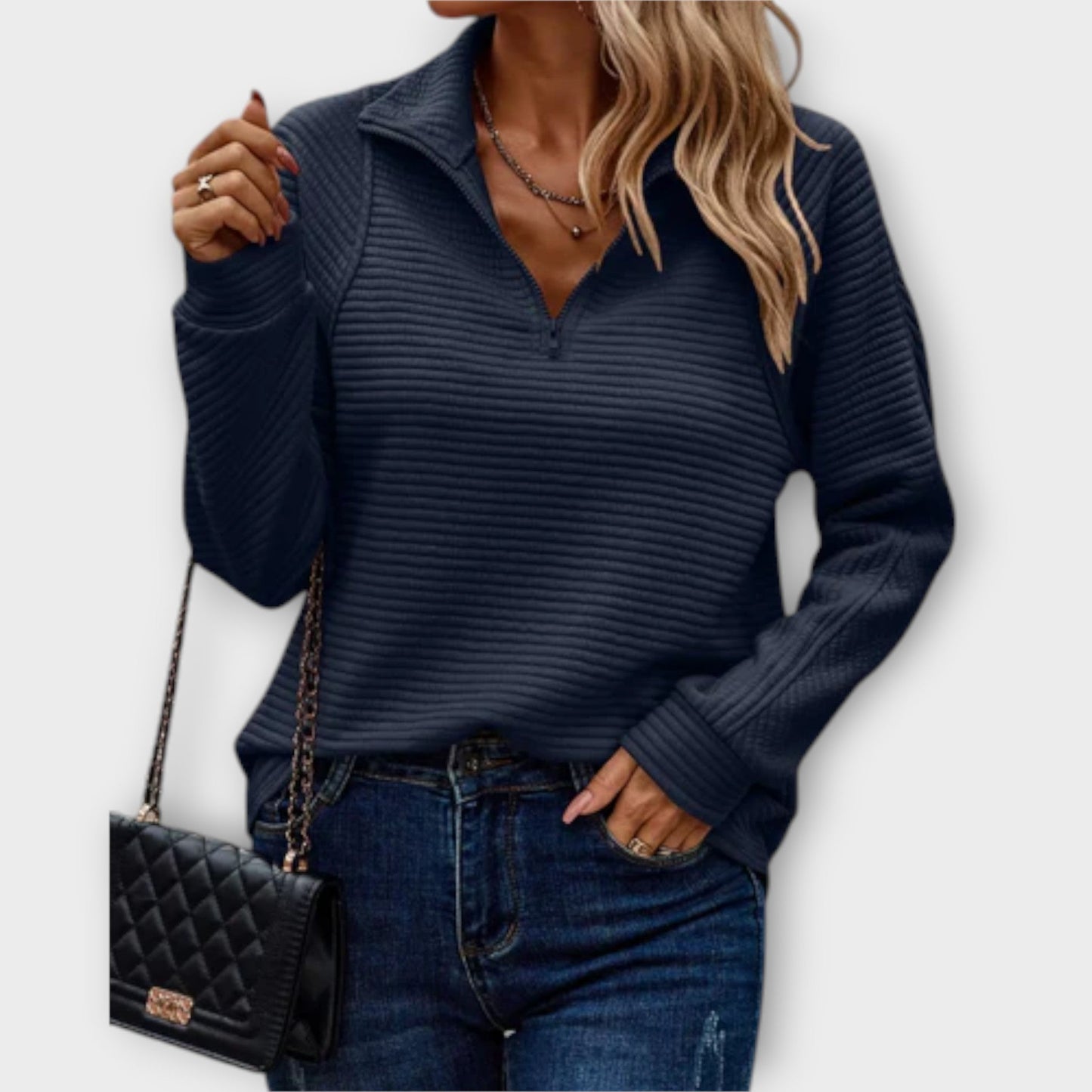 Alva™ | Elegant tröja med dragkedja