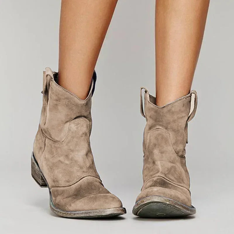 Raffaella™ | Tidlösa Westernboots i Mocka