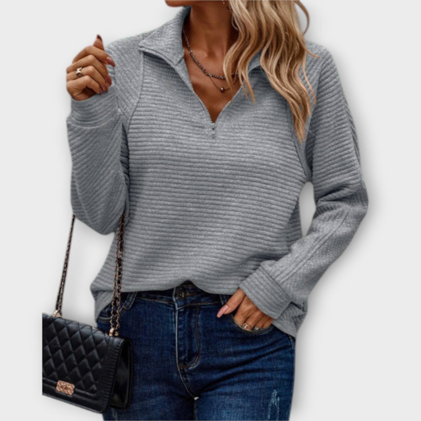 Alva™ | Elegant tröja med dragkedja