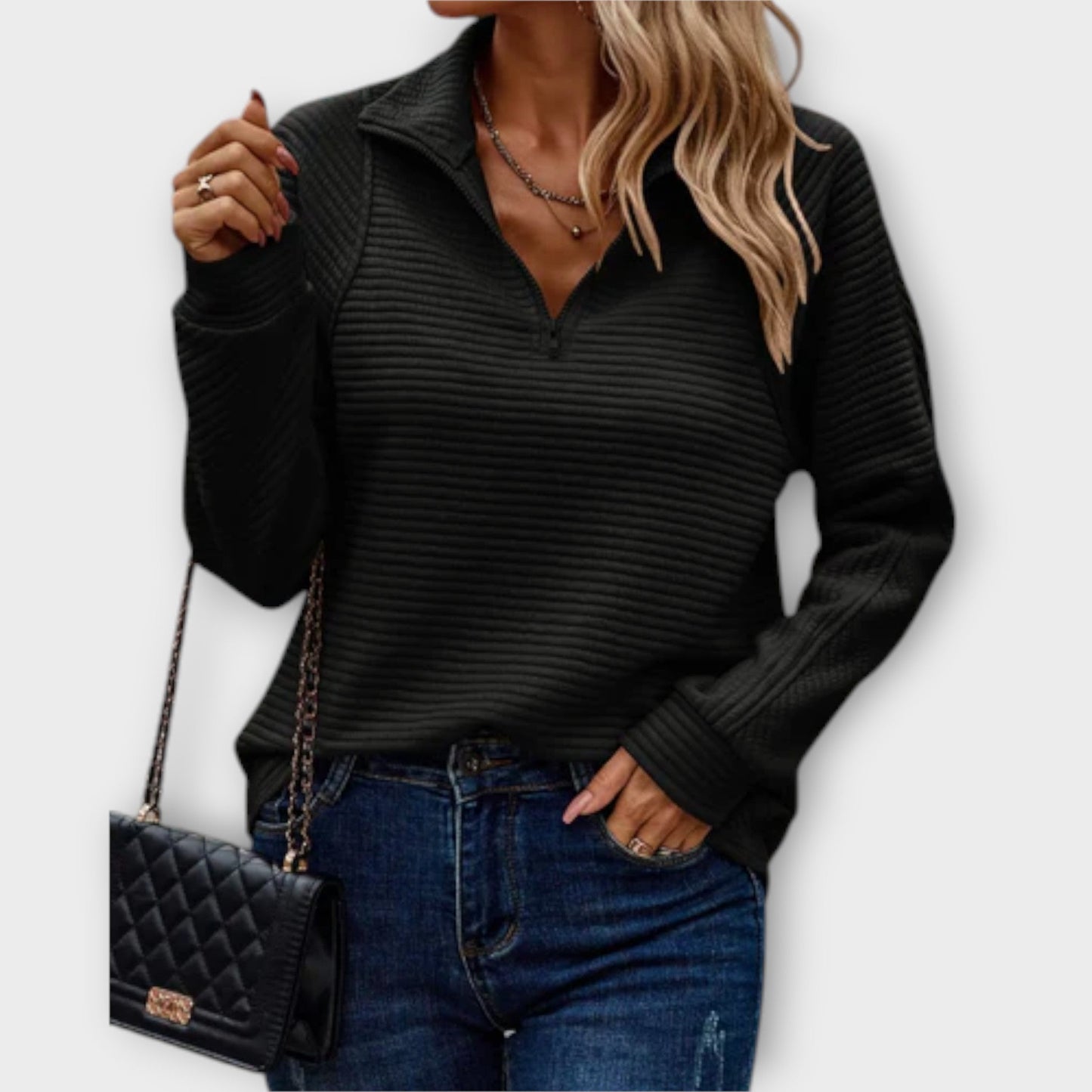 Alva™ | Elegant tröja med dragkedja