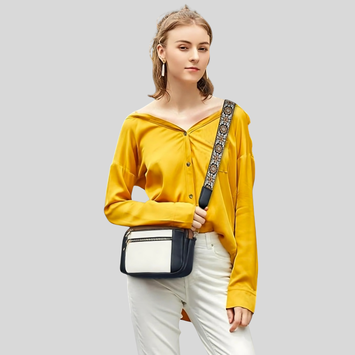 Mira™ -  Elegant Läderaxelväska