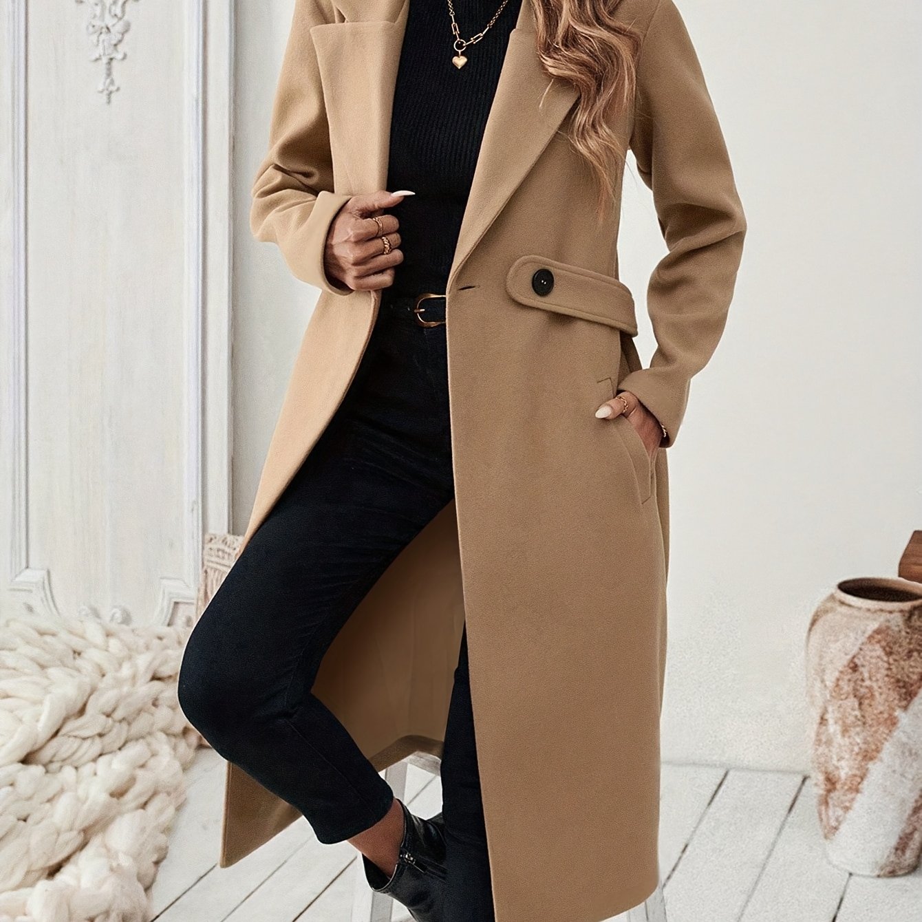 Freja™ | Elegant lång kappa för höst och vinter