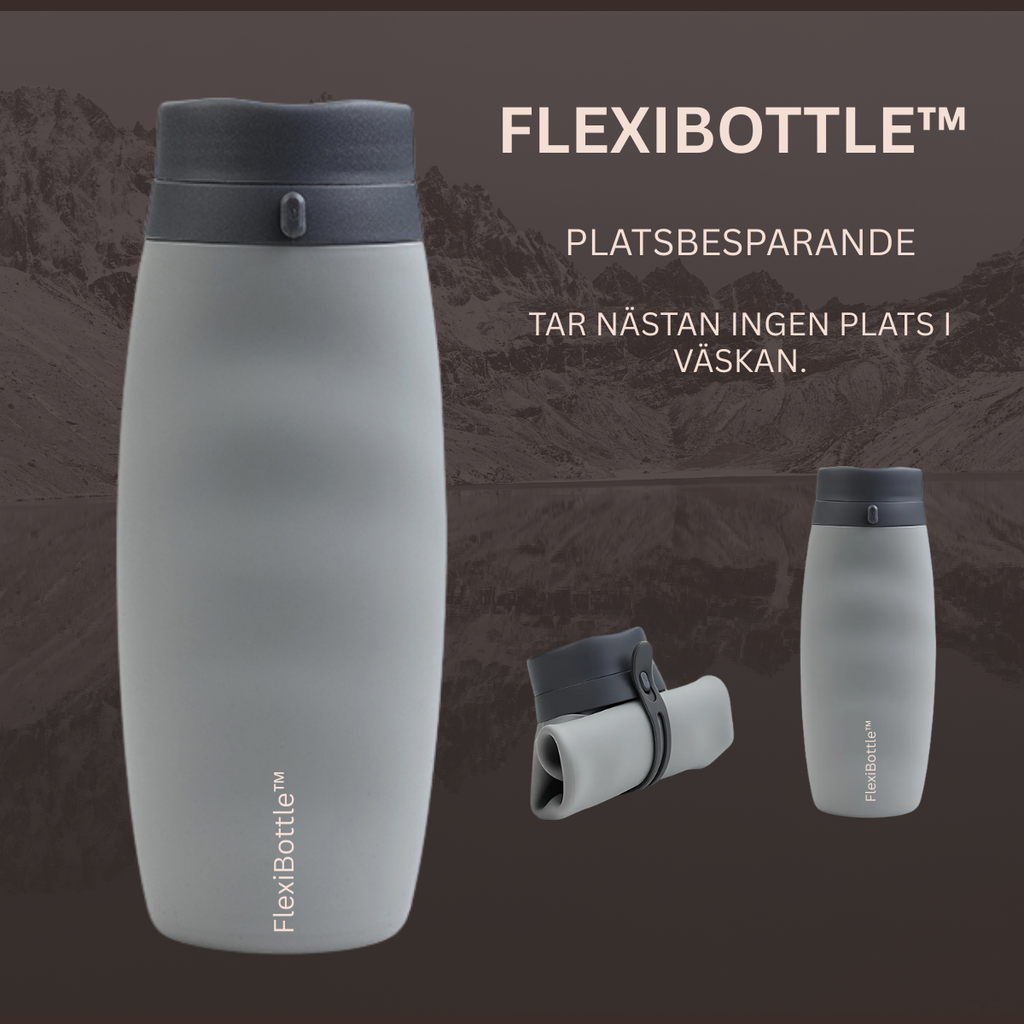 FlexiBottle™ | Hopfällbar Sport- och Reseflaska