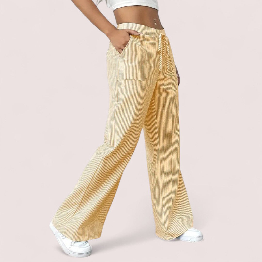 Dominique™ | Vida Byxor med Avslappnad Elegans