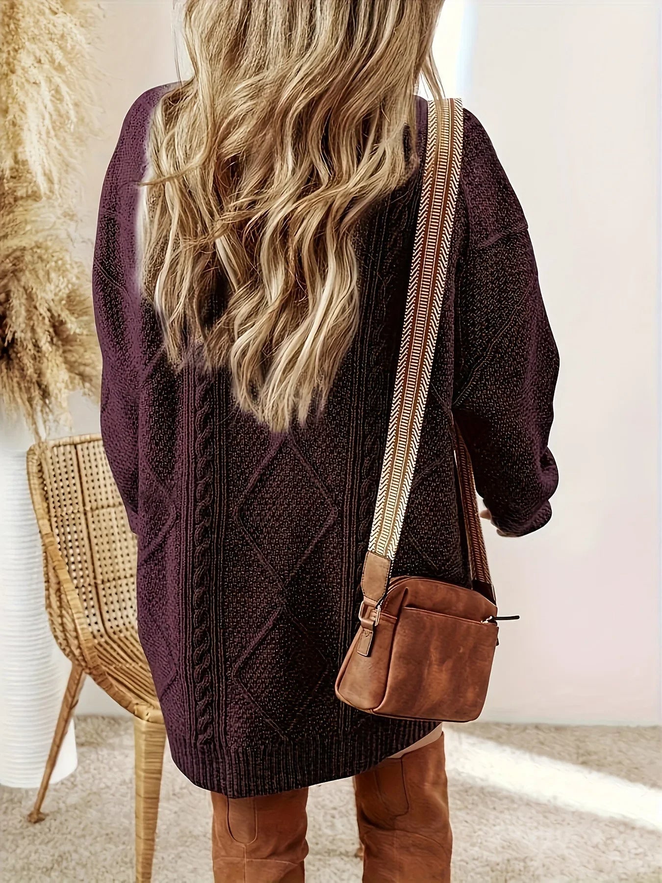 Alina™ | Stickad Oversize Klänning