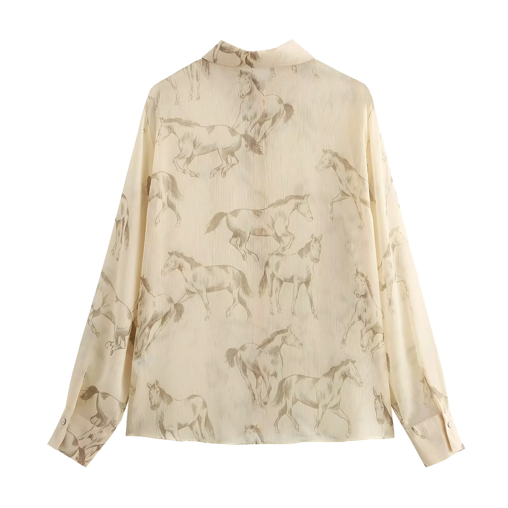 Elvira™ | Elegant Djurmönstrad Skjorta