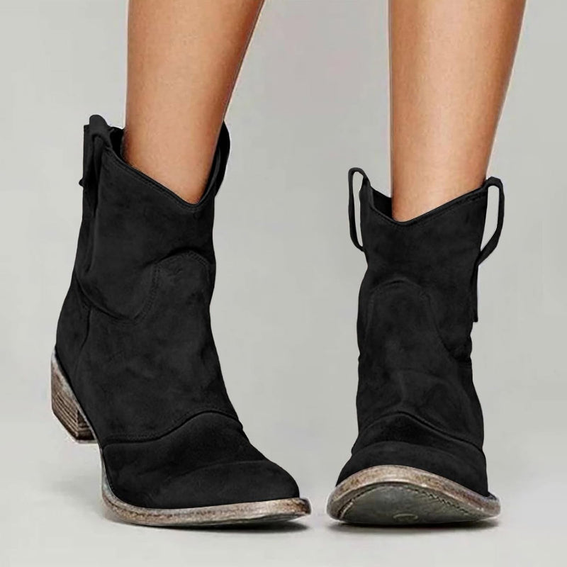 Raffaella™ | Tidlösa Westernboots i Mocka