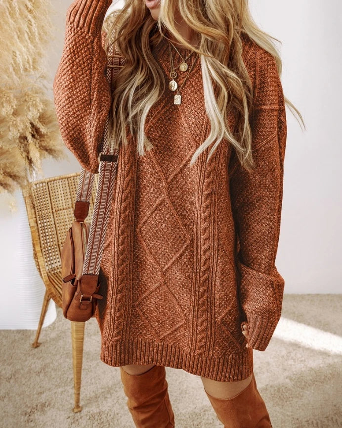 Alina™ | Stickad Oversize Klänning