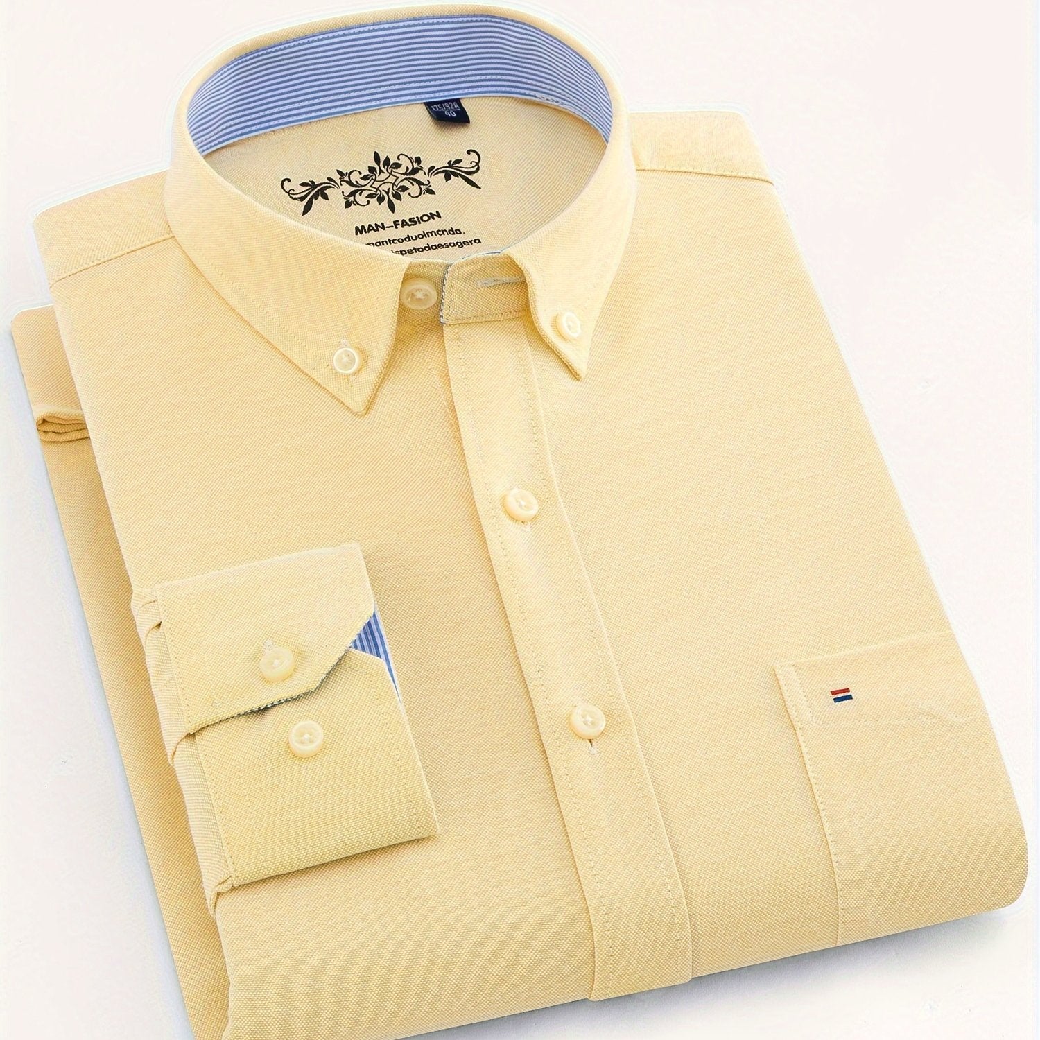 Victor™ | Klassisk Långärmad Herrskjorta i Bomullsmix