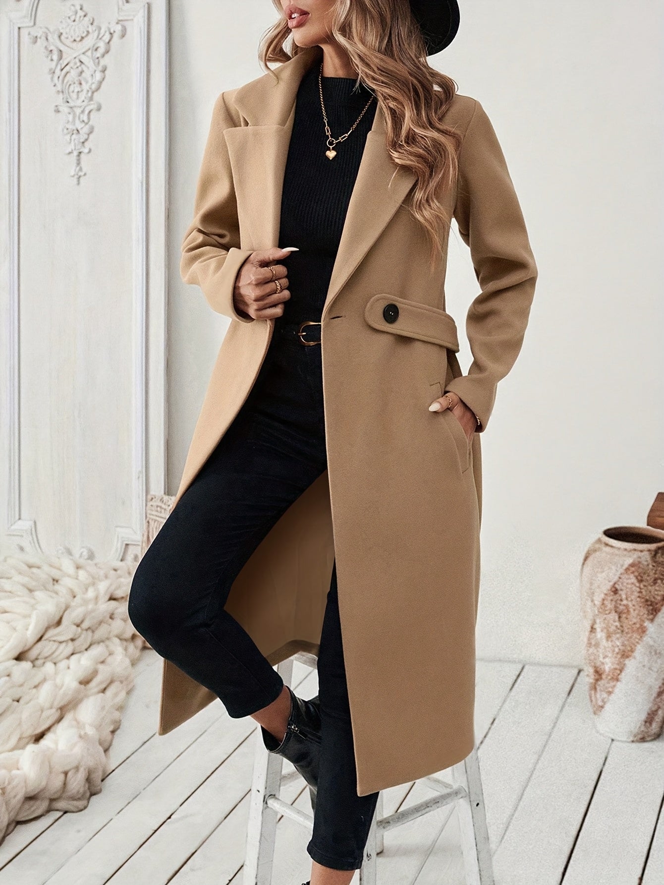 Freja™ | Elegant lång kappa för höst och vinter