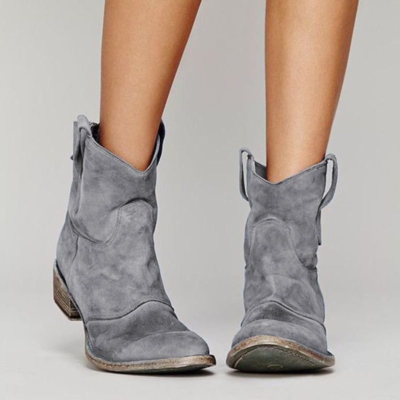 Raffaella™ | Tidlösa Westernboots i Mocka