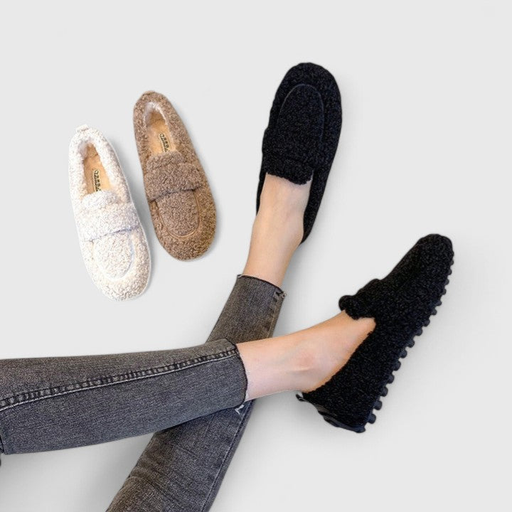 ELIN™ | Varma Loafers i Äkta Lamull