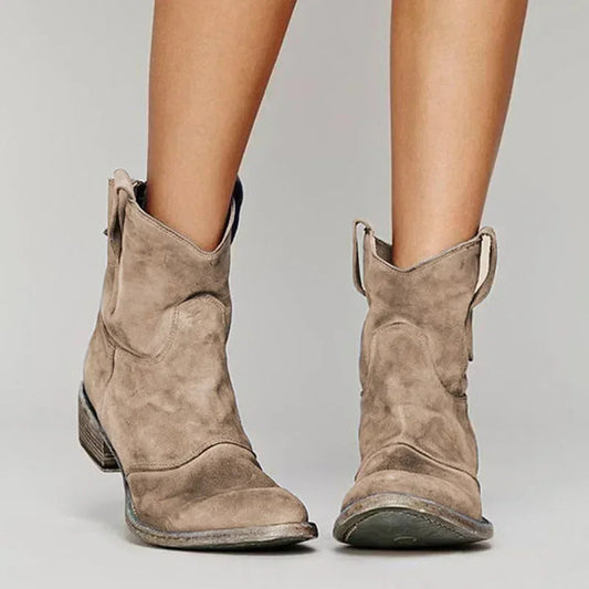 Raffaella™ | Tidlösa Westernboots i Mocka