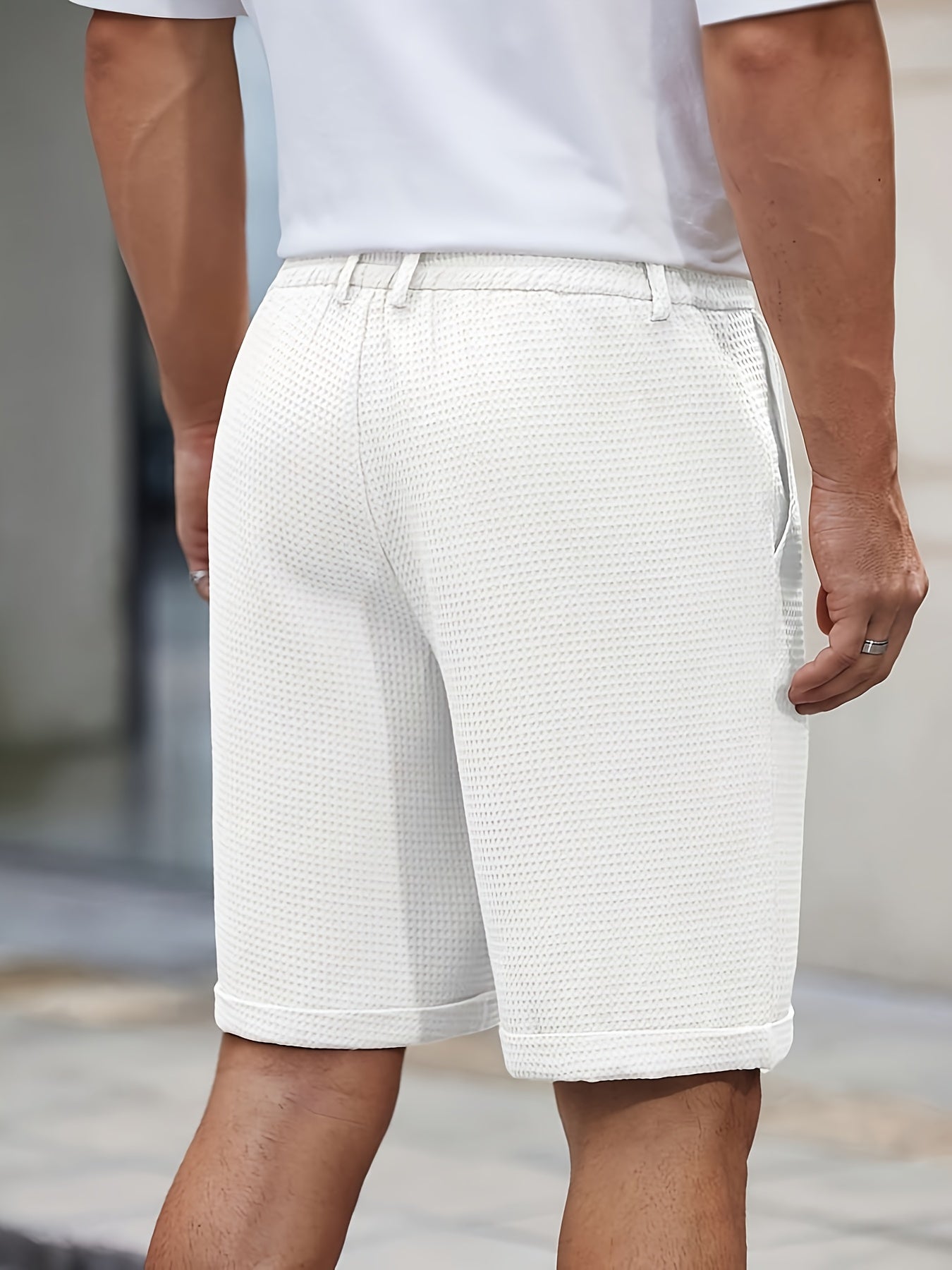 Erik™ | Sommarshorts i Vågig Väv med Fickor