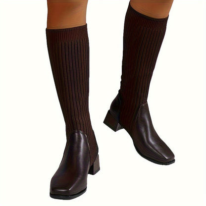 Lucy™ | Knähöga Sockboots med Stil och Komfort