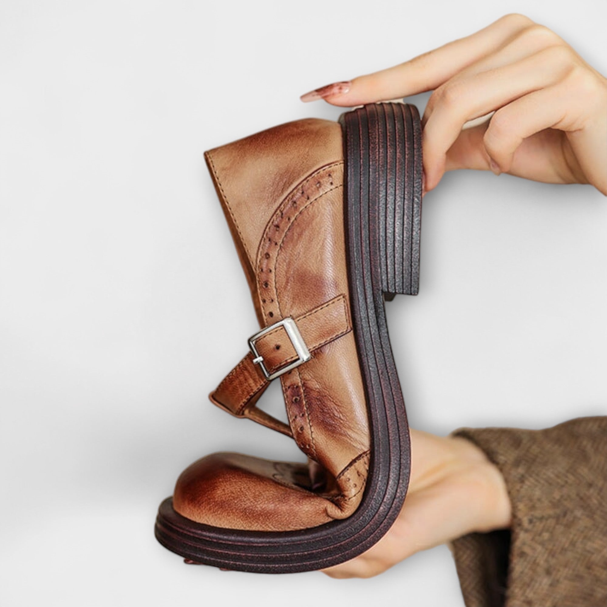 Eike™ | Klassiska T-rem läderskor