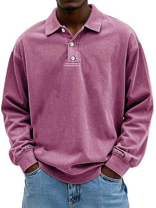 Ludvig™ | Långärmad Pikétröja för Vardag & Fritid
