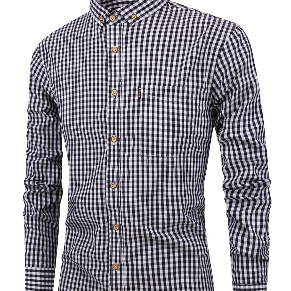 Kingstiger™ | Klassisk Herrskjorta i Bomull med Rutig Design